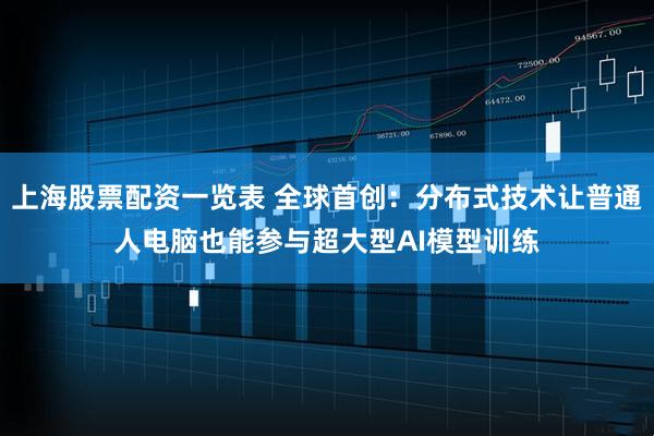 上海股票配资一览表 全球首创：分布式技术让普通人电脑也能参与超大型AI模型训练